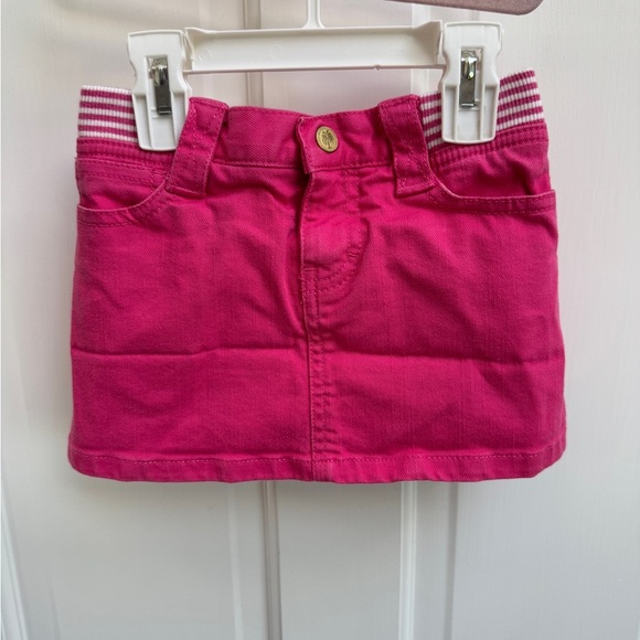 Lilly Pulitzer 3T Girls Pink & White Stripe Skirt Skort with Pockets - Picture 1 of 8